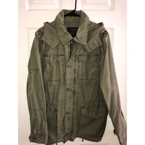 F21 Men’s Olive Green Utility Jacket